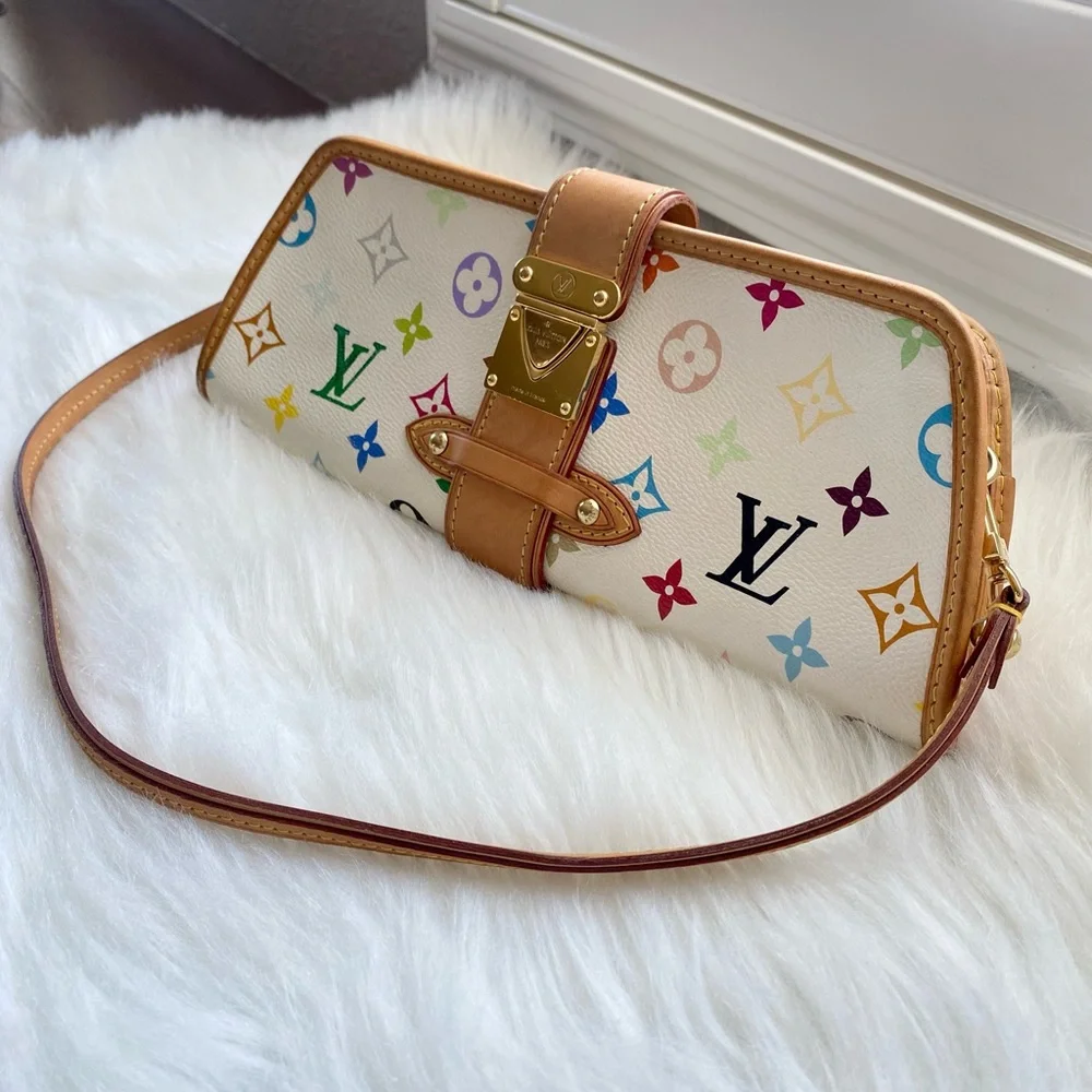 ❤️ SOLD‼️ Louis Vuitton Shirley Monogram White Multicolor - Picture 13 of 17